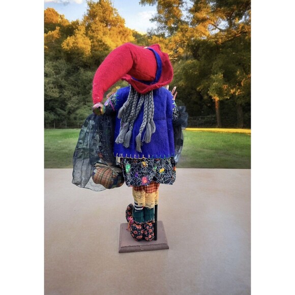 Vintage Halloween Witch standing figure vintage Handmade Rustic Farmhouse 25”H - Picture 2 of 9